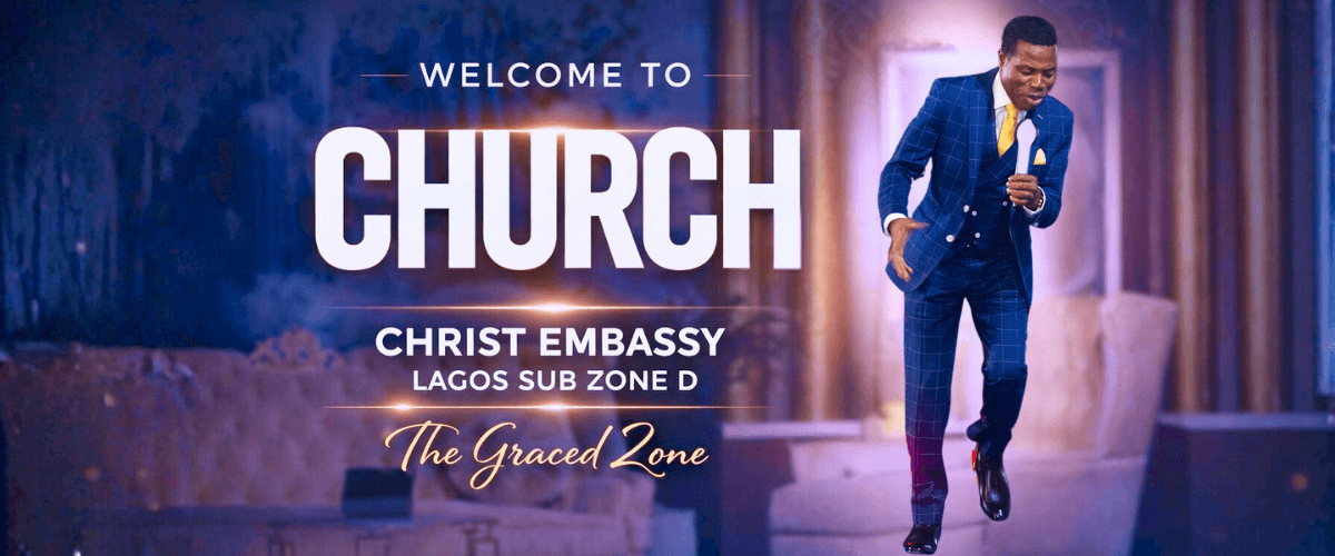 Overflowing Church welcome banner